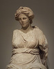 Detail of a Marble Draped Female Statue on a Round Base from Pergamon in the Metropolitan Museum of Art, July 2016