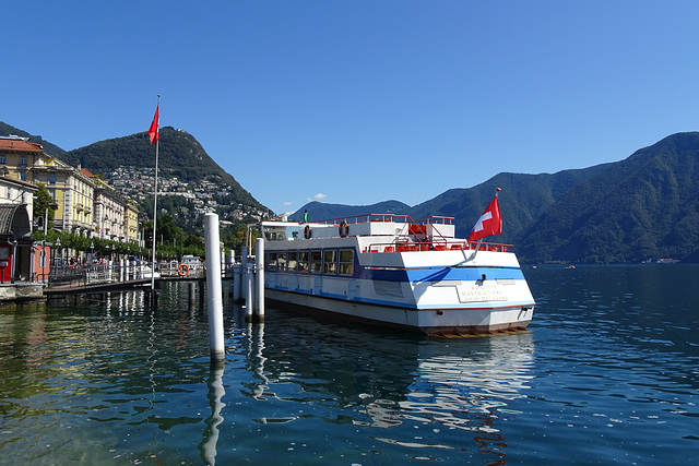 Ferry Leaving Lugano