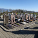 Teil des kleinen Friedhofs von Font über dem Neuenburgersee