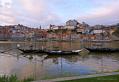 Ribeira Area of Porto/ Portugal -boats on the Douro river