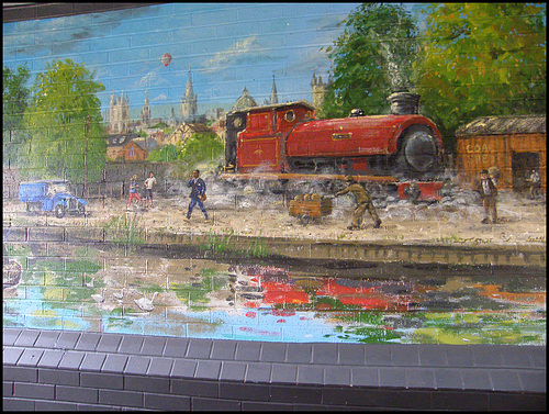 Oxford canalside mural