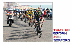 Tour of Britain - Seaford - leaders of the peleton - 13 9 2014