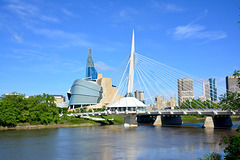 Canada 2016 – The Canadian – Winnipeg – Esplanade Riel and the Canadian Museum for Human Rights