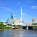 Canada 2016 – The Canadian – Winnipeg – Esplanade Riel and the Canadian Museum for Human Rights