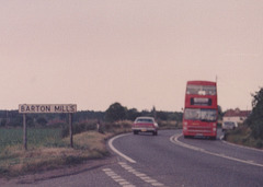 A London Transport Metrobus passing Barton Mills - 15 Jul 1984