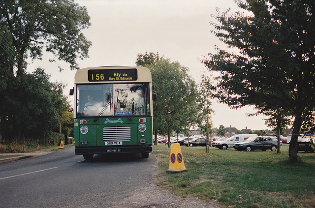 Ipswich Buses 119 (G119 VDX) in Barton Mills – 29 Aug 1994 (239-6)