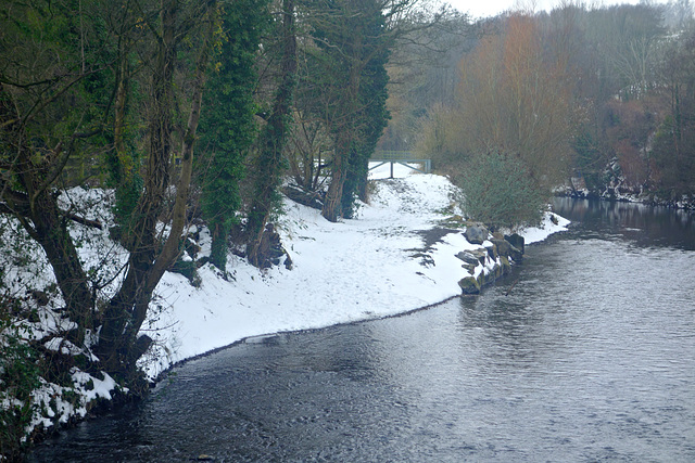 Snow on the River Bank
