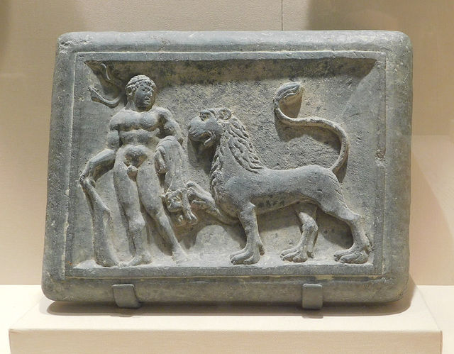 Wrestler's Weight with Hercules and the Nemean Lion in the Metropolitan Museum of Art, September 2018