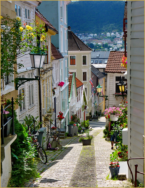 Bergen - uno scorcio del centro -