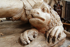 Detail of Fitzherbert tomb, Norbury Church, Derbyshire, England