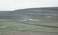 Austurleið-SBS 509 (VP 305), a Jonckheere bodied Mercedes-Benz, arriving at Nydidalur in the remote area of central Iceland – 24 July 2002 (492-22)  (Photo 3 in a set of 4)