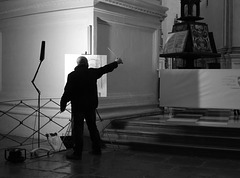 Artist at work in Granada Cathedral
