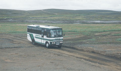 Austurleið-SBS 509 (VP 305), a Jonckheere bodied Mercedes-Benz, arriving at Nydidalur in the remote area of central Iceland – 24 July 2002 (492-23)  (Photo 4 in a set of 4)