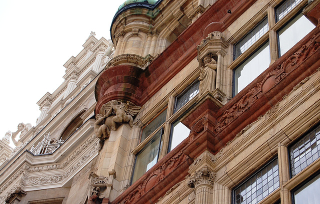 Detail of Caroe's Adelphi Bank, Castle Street, Liverpool