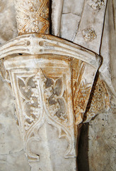 Detail of sword on Fitzherbert monument, Norbury, Derbyshire