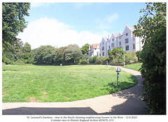 St Leonard's Gardens view south and west 12 8 2023