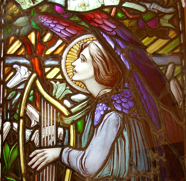 Detail of Early 1920s War Memorial Window From St Cleopas  Church, Toxteth, Liverpool now in Birmingham Art Gallery