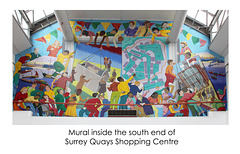 Mural at south end of Surrey Quays Shopping Centre 12 4 2018