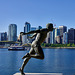 Harry Jerome Statue with Vancouver Skyline