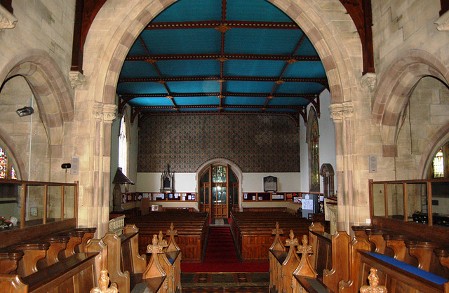 Looking West, Interior St John's Church, Sharow, North Yorkshire