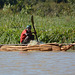 Ethiopia, Fisherman Kayaker on the Lake of Tana
