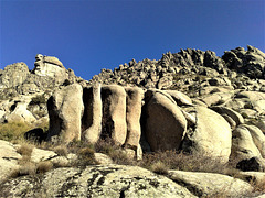 Sierra de La Cabrera, typical granite scenery. Canchos Largo and Gordo.