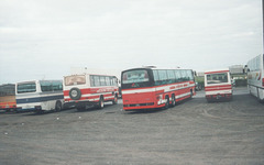 Coaches parked at Reykjavík coach terminal, Iceland - 29 July 2002 (497-22A)