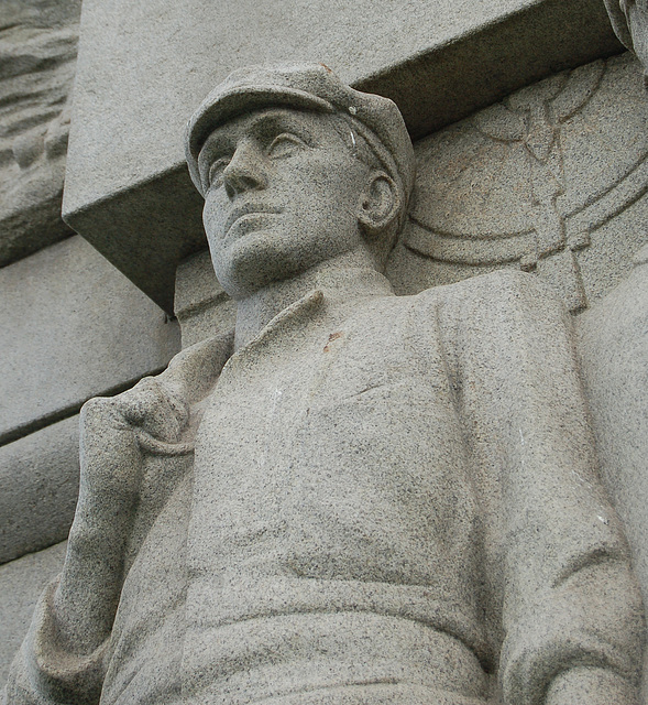 Detail of the Heroes of the Marine Engine Room, Pierhead, Liverpool
