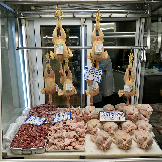 Athens 2020 – Chickens at the market