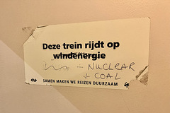 This train rides on wind energy