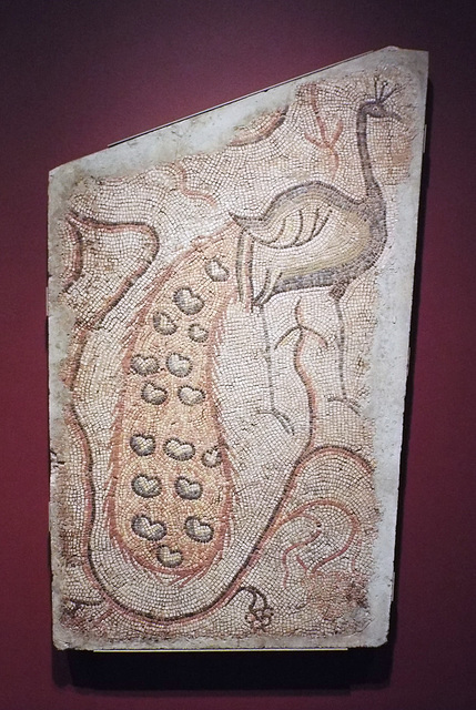 Peacock Mosaic from Syria in the Getty Villa, June 2016