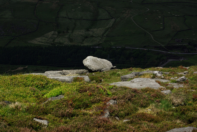 A Whale shaped rock hanging over the edge