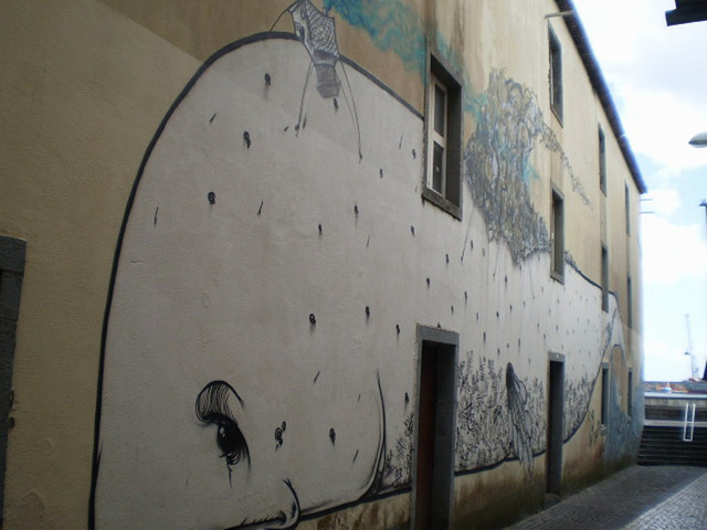 The whale mural.
