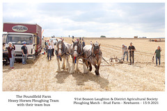 Poundfield Farm Working Heavy Horses ploughing team & team bus