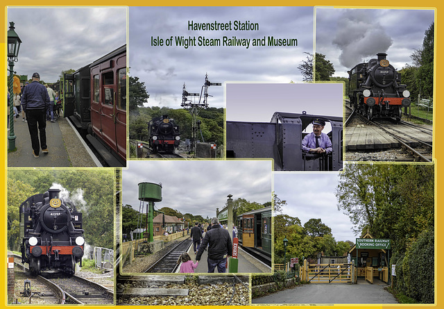 A Collage of Haven Street Station Isle of Wight Steam Railway