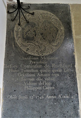 tunstall church, suffolk (13) elegant c18 heraldry on ledger tomb of bessey savage, countess of rochford +1746