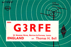England Shortwave Radio Card, 1968