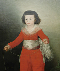 Detail of the Portrait of Manuel Osorio Manrique de Zuniga by Goya in the Metropolitan Museum of Art, February 2019