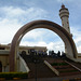 Uganda, Kampala, Arch in front of the Gaddafi National Mosque