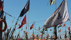 Flags on fishing boats