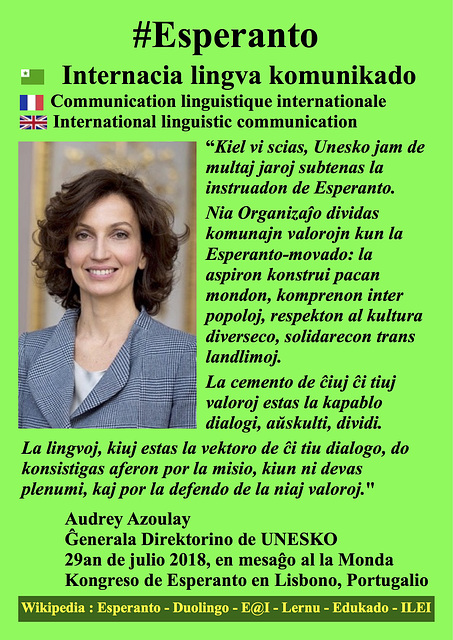 #Esperanto Audrey Azoulay EO