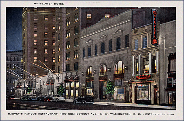 Mayflower Hotel/Harvey's Restaurant Postcard, 1945