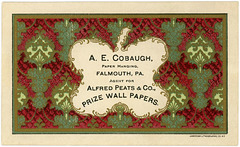 A. E. Cobaugh, Paper Hanging, Falmouth, Pa., 1902