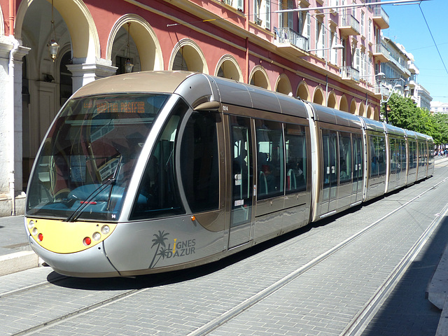 Lignes d-Azur Tram No. 14 at Masséna - 20 April 2017