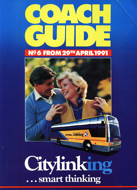 Scottish Citylink Coach Guide cover Summer 1991