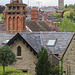 Looking from St Giles Ludford to St Lawrence Ludlow, over the rooftops