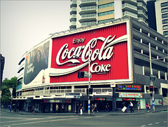The famous Coca Cola sign