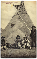 NA0138 INDIAN CHIEFS AND THEIR WIGWAM