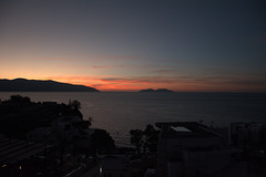 Albania, Sunset over the Bay of Vlorë