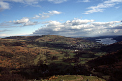 Windermere & Ambleside from Nab Scar 23rd March 1991